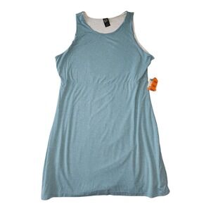 32 Degrees Cool Dress NWT Womens XXL Blue Gray Reversible Travel Stretch Casual